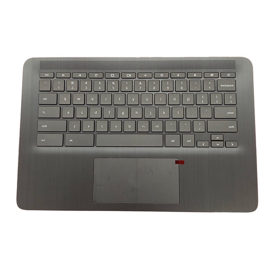 Replacement for HP Chromebook 14 G6 CB14G6 CelN4000 15.6" Laptop Upper Case Palmrest Keyboard Touchpad Assembly Part L90459-001