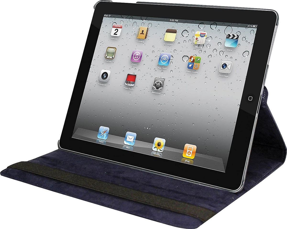 Natico Faux Leather 360-Degree Rotating Case for iPad mini, Navy Blue (60-IM360-NBL)