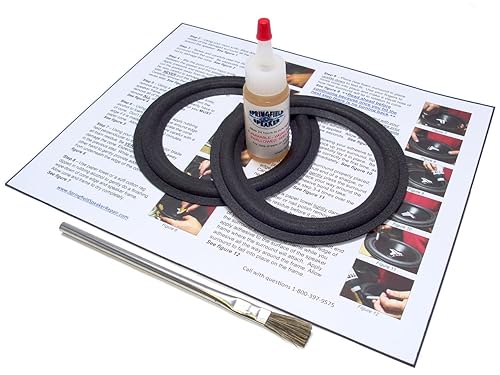 Standard 5.25" Speaker Foam Surround Edge Repair Kit - 2 Speaker Kit - Will Fit Several Dozen Different Commonly Used 5.25" Speakers of Different