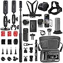 PellKing Accessories Kit for insta360 X5,Included Carrying Case with Belt,2 Pcs Metal 1/4" Adapter,Handlebar Clamp,Magnetic Mount,43in Selfie
