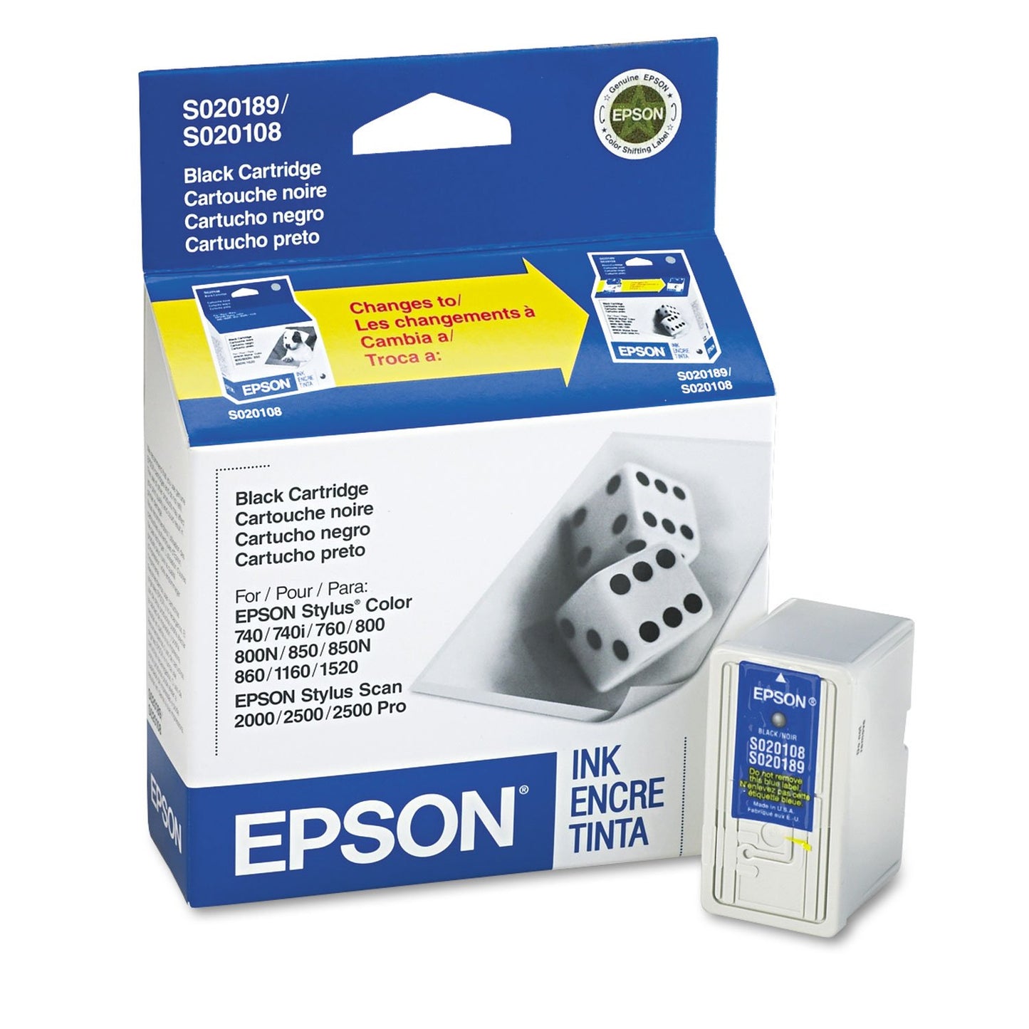 Epson Inkjet Cartridge S189108/S020189/S020108 Black