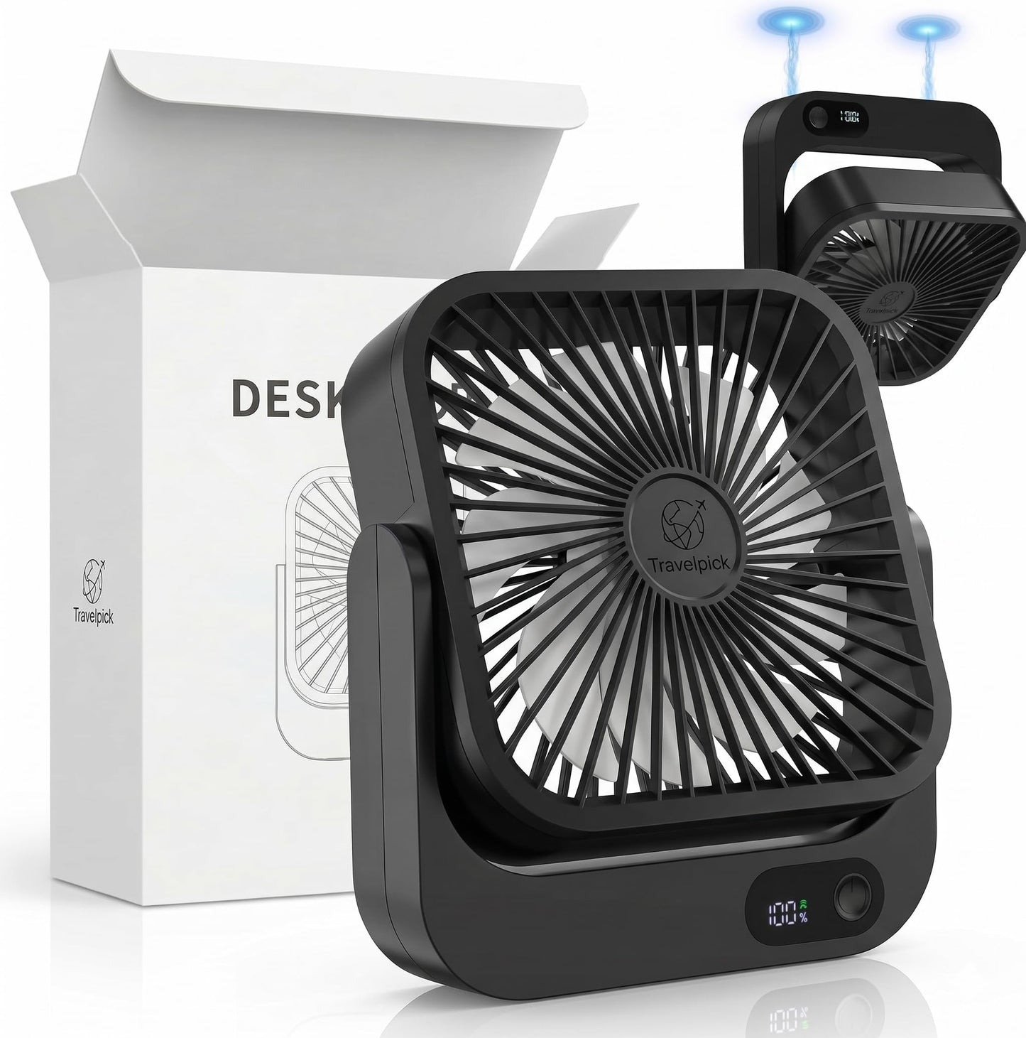 Travelpick Magnetic Fan for Cruise Ship Cabin Approved - 5000mAh 30-Hour Battery, 5-Speed Quiet Portable Cruise Fan, Cruise Essentials 2026, Cruise
