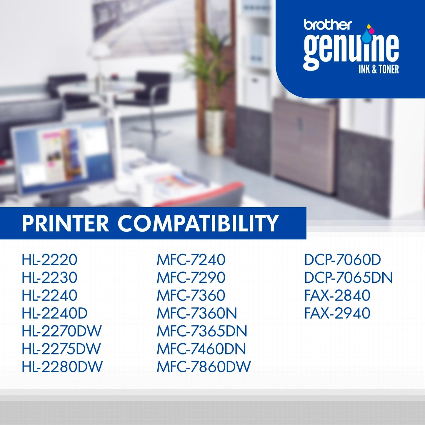 Brother Genuine TN420 Mono Laser Toner Cartridge, Black