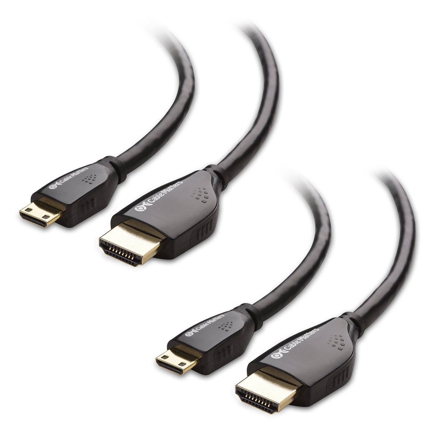 Cable Matters (2-Pack) High Speed Mini-HDMI to HDMI Cable 4K Resolution Ready with Ethernet - 3 Feet