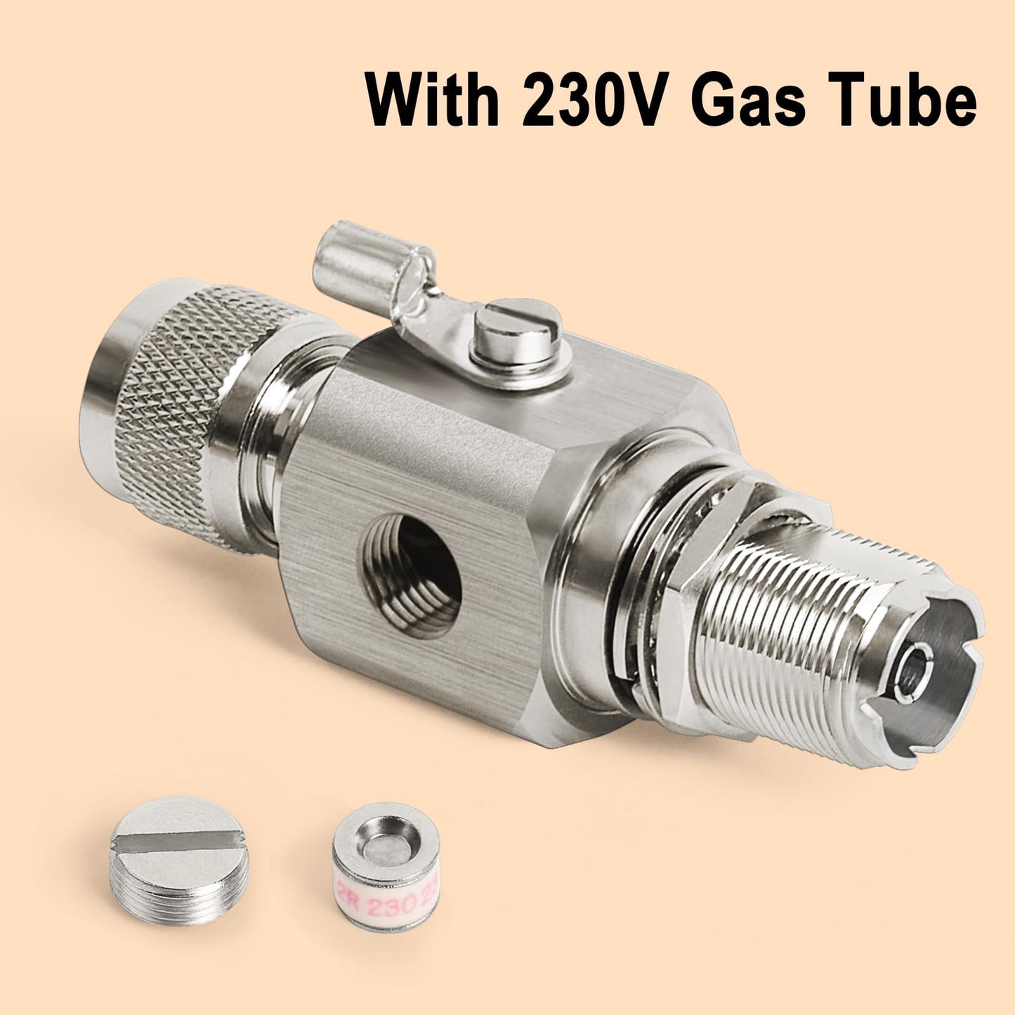 XRDS-RF UHF Lightning Arrestor PL-259 Lightning Surge Protector PL259 Plug (UHF Male) to SO239 Socket (UHF Female) Bulkhead Arrestor for CB Ham