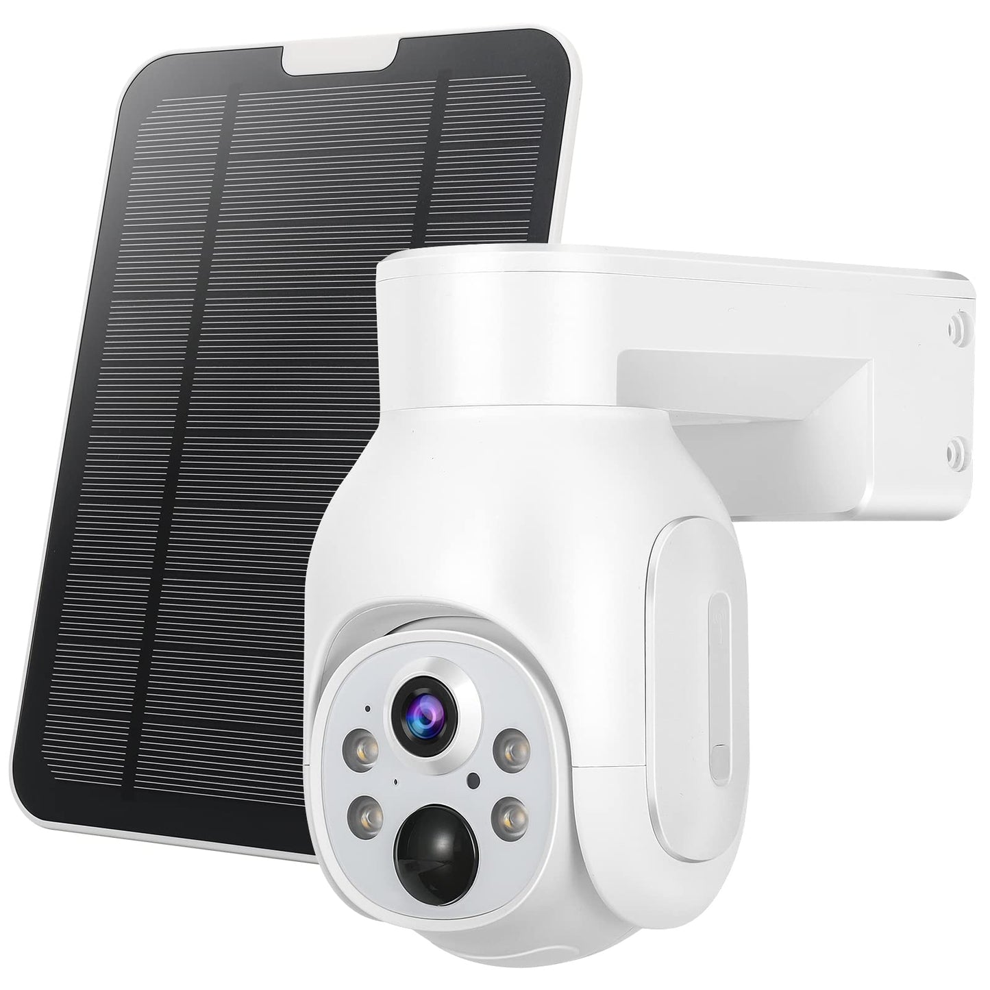 100% Wire-Free Wireless Rechargeable Battery Solar Powered Outdoor 1080P Home PTZ 2.4G WiFi Security Camera PIR Motion Recording Two-Way Audio IP65