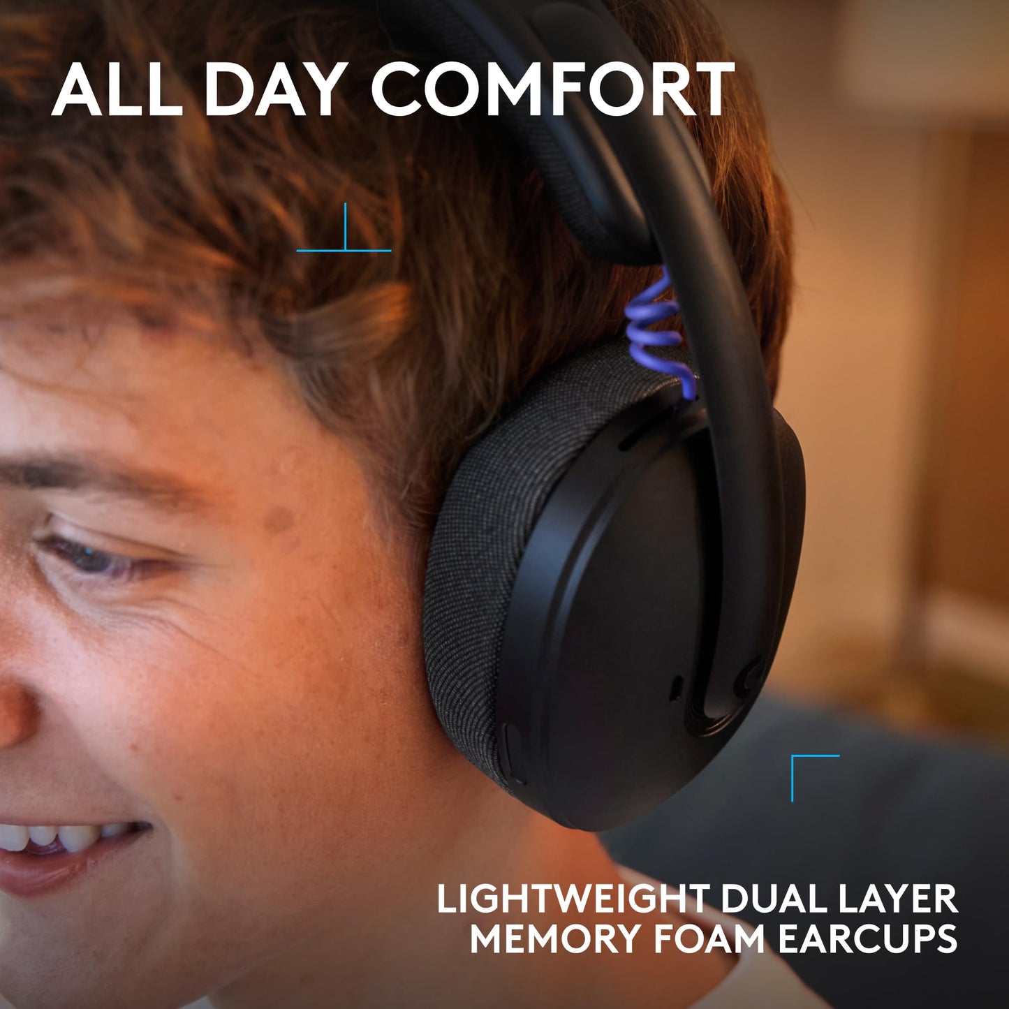 Logitech G325 Lightspeed Wireless Bluetooth Gaming Headset, All-Day Comfort, Built-in Mic with Noise Reduction, 24-Bit Audio, 24+ Hr Battery Life