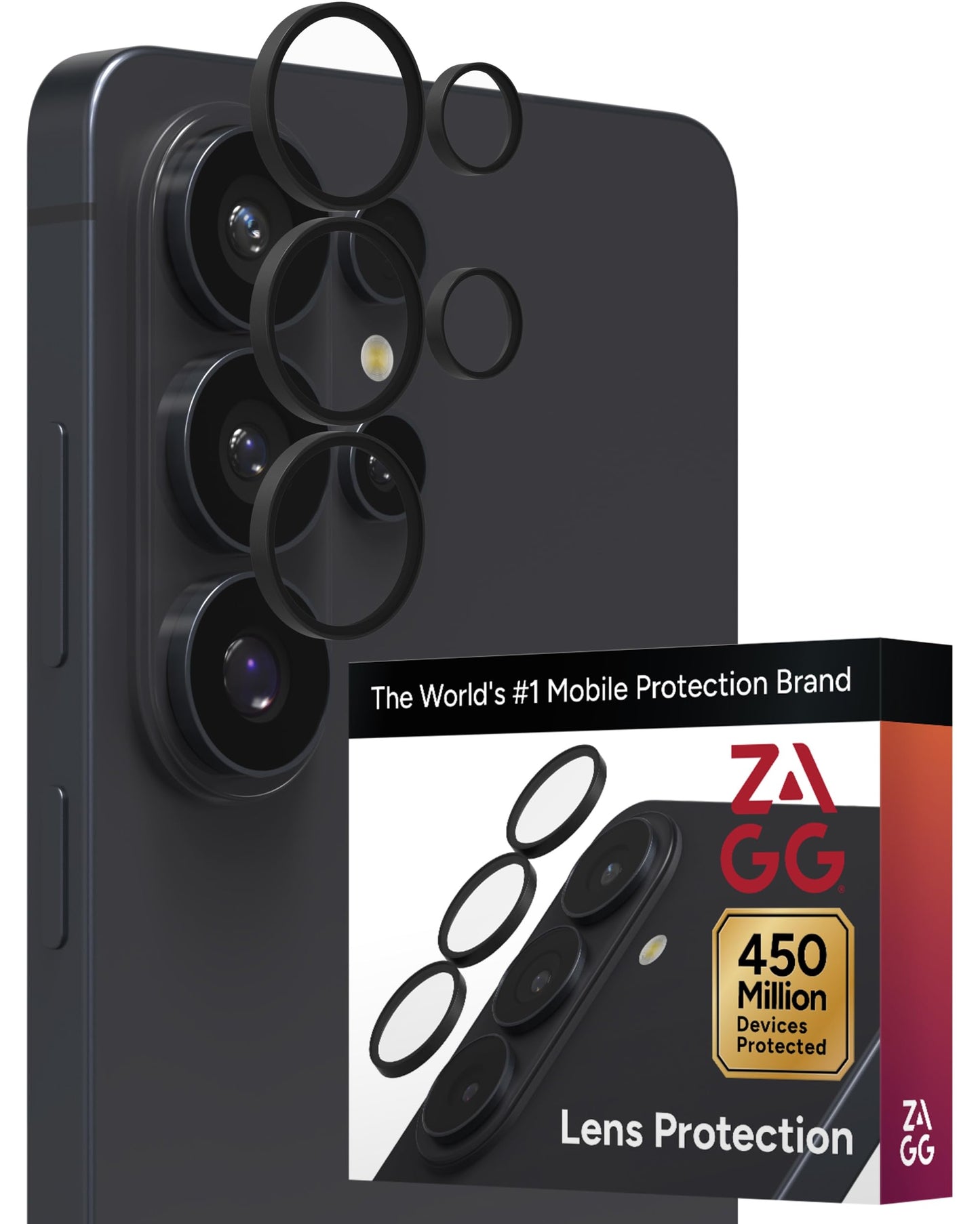 ZAGG Glass Elite Samsung Galaxy S26 Ultra Camera Lens Protector - Anti-Reflective, 5X Stronger Impact & Scratch Resistant Aluminosilicate Glass - Easy