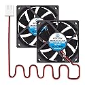 WINSINN DC 70mm Fan 24V 7020 Dual Ball Bearing Brushless Cooling 70x20mm 2PIN (Pack of 2Pcs)