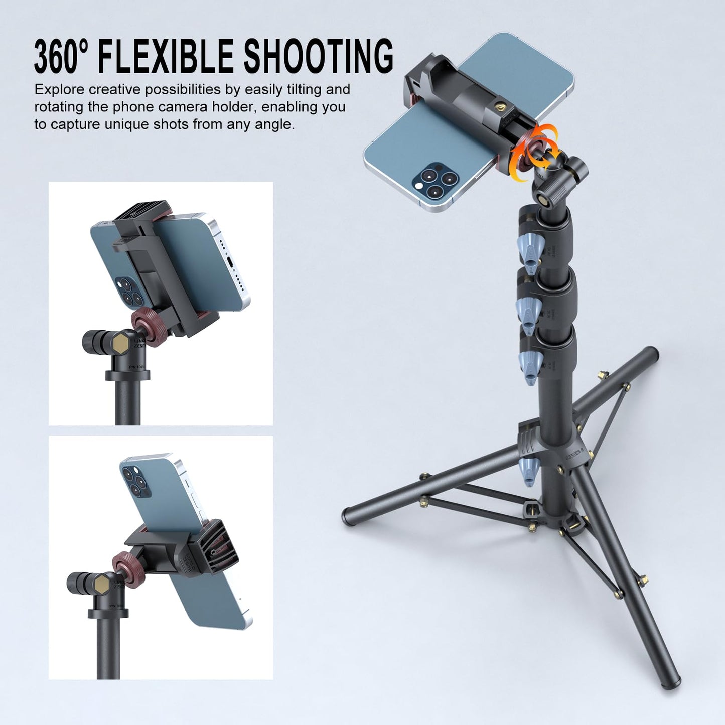 Selfie Stick & Tripod LINCO, Integrated, Heavy Duty, Lightweight, Bluetooth Remote for Apple & Android Devices, Separable Tripod Feet, Extends to 52"