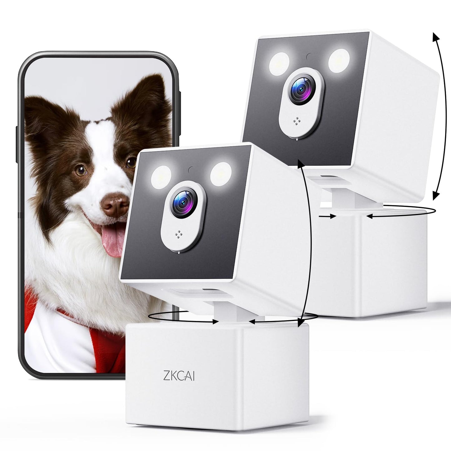 2K Indoor Security Camera, 5G&2.4G WiFi Cameras for Home Security, 360°Pan/Tilt Baby/Dog/Pet Camera, 911 Emergency, 2-Way Talk, AI Descriptive