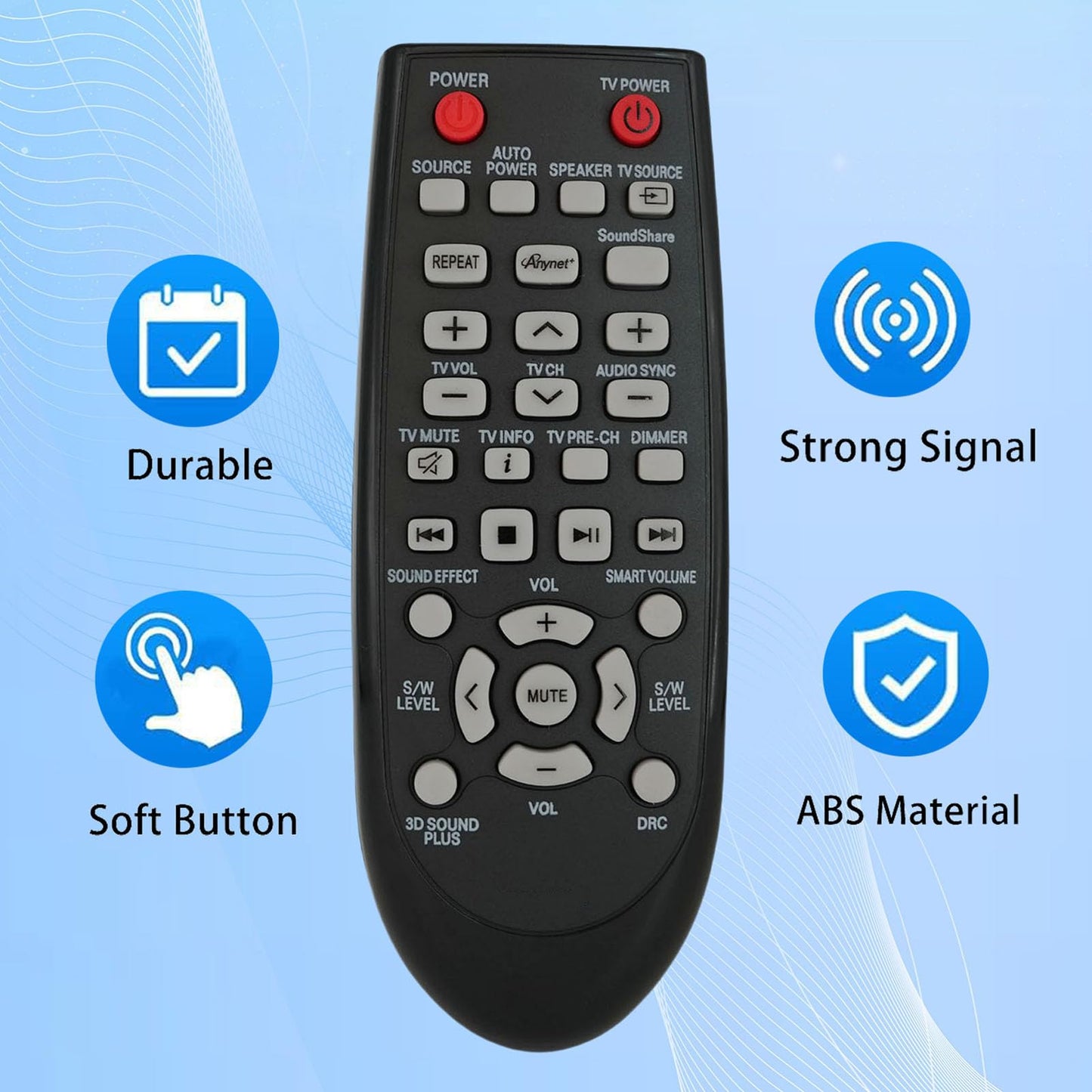 Replacement Remote Control for Samsung HW-F450/ZA HW-F450 PS-WF450 Soundbar