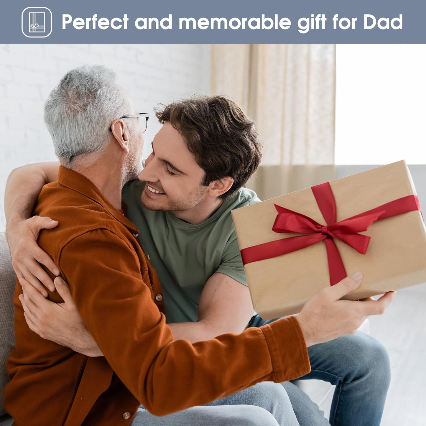 ProCase Gifts for Dad, Wood Phone Docking Station for Men, Dad Gifts From Daughter Son, Mens Nightstand Organizer, Anniversary Birthday Gifts for Dad