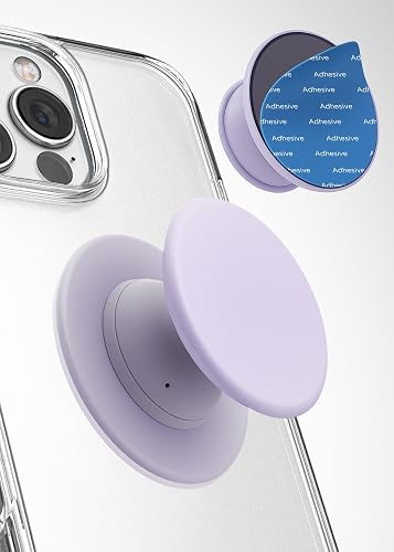 Encased Collapsible Adhesive Phone Grip (Stick-On) Comfortable Silicone Holder for iPhone (Lilac Haze)