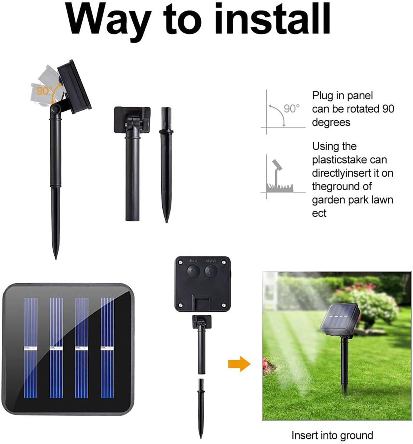 Ousam Led Solar Rope Lights Outdoor Waterproof 10FT Cuttable Solar Strip Light Dusk to Dawn with 8 Modes Tape Decorative Lighting for Outside,Sign