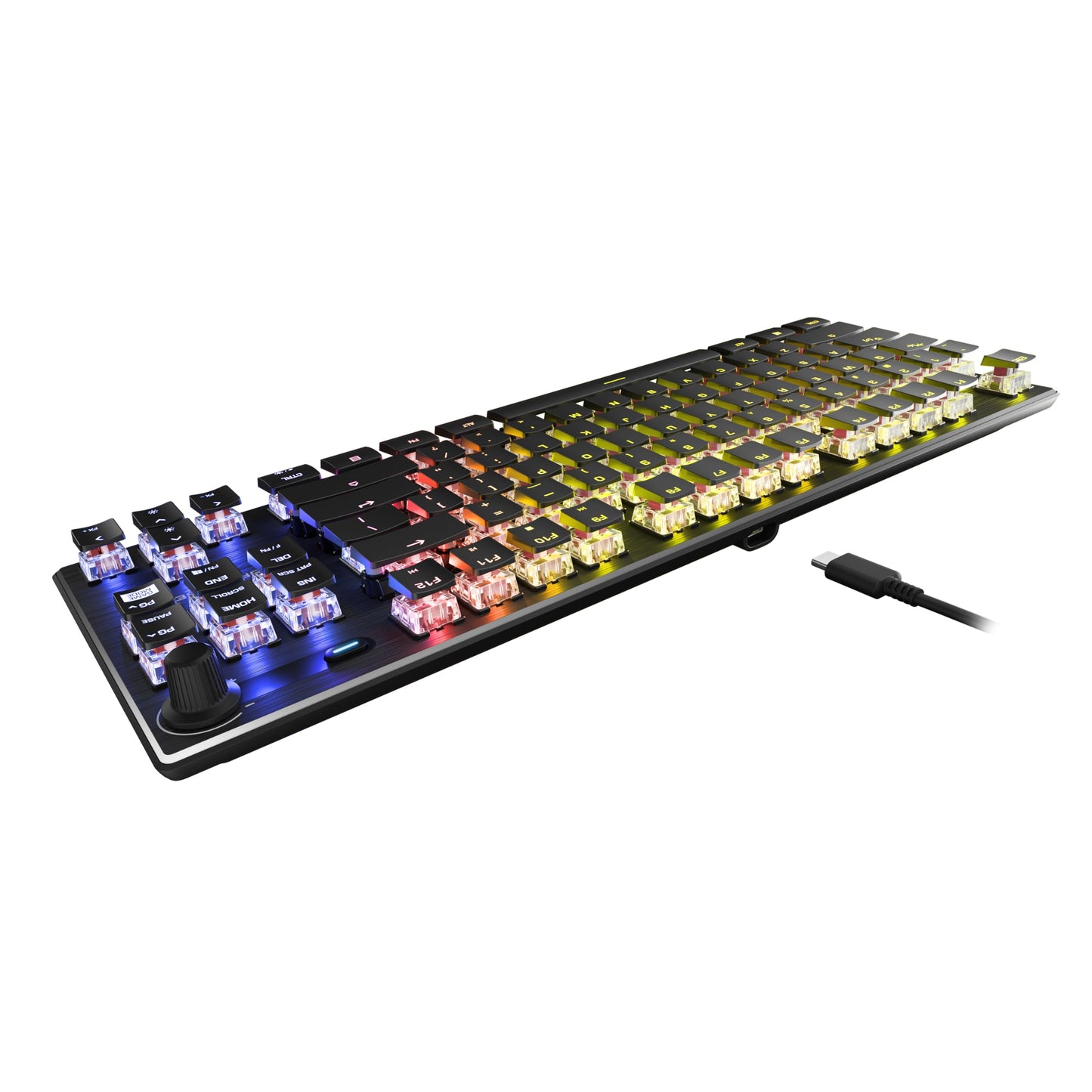 Turtle Beach Vulcan TKL Tenkeyless Linear Mechanical Titan Switch PC Gaming Keyboard with Per-Key AIMO RGB Lighting, Anodized Aluminum Top Plate