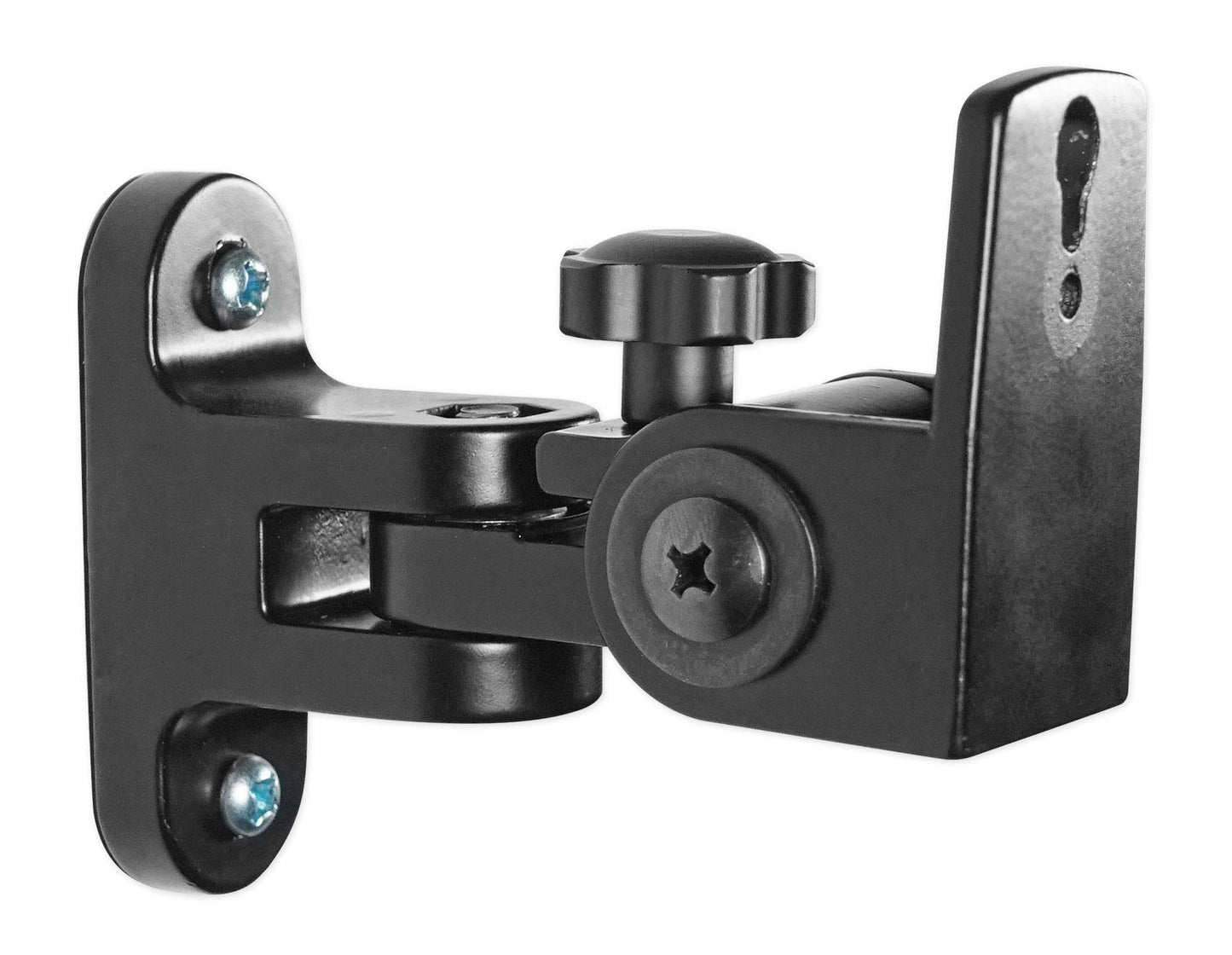 Rockville Pair RHSB4 Wall Mount Swivel Satellite/Bookshelf Speaker Brackets, 33 lbs Capacity, 90-Degree Swivel, 60-Degree Tilt, for Home Theater