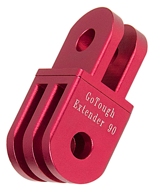 Fotodiox GoTough Red 90 Degree Extender Arm - Metal Extension Arm with 90 Degree Turn Compatible with GoPro HERO3, HERO3+, HERO4, HERO5, HERO6, HERO7