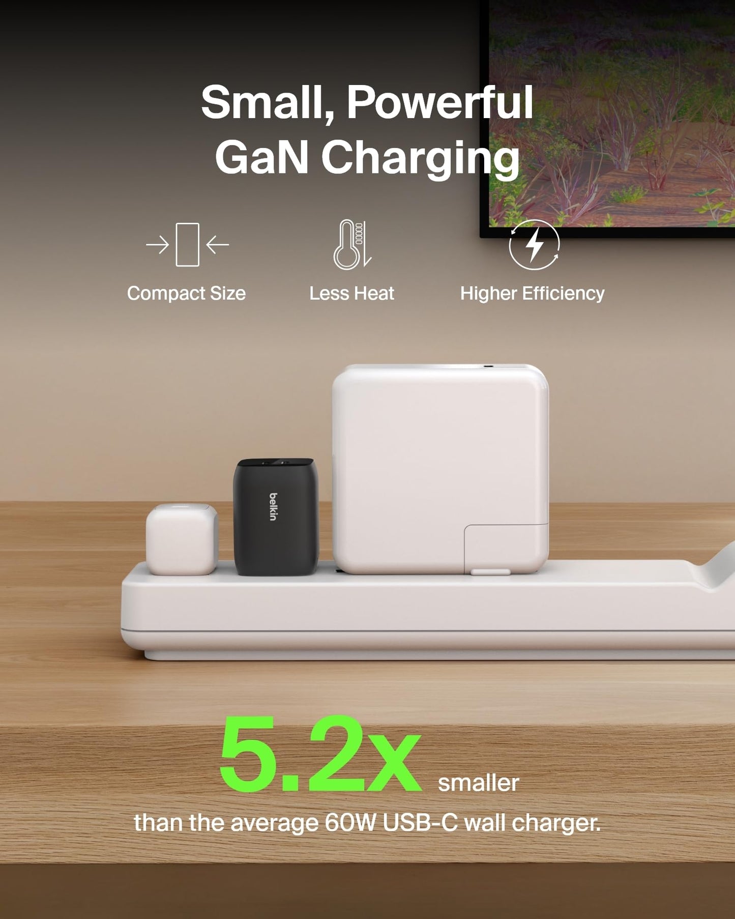 Belkin Gaming Dual USB C Charger Block for Nintendo Switch 2 and Pro Controller w/ 65W GaN Fast Charging - Apple iPhone 17, iPad, MacBook, AirPods