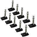 Evidence Audio ESP 1/4? Right Angle Mono Plug (10 Pack) - Soldered Pancake Style TS Connector for 5mm Cable, High Copper Brass, Low Profile Pedalboard