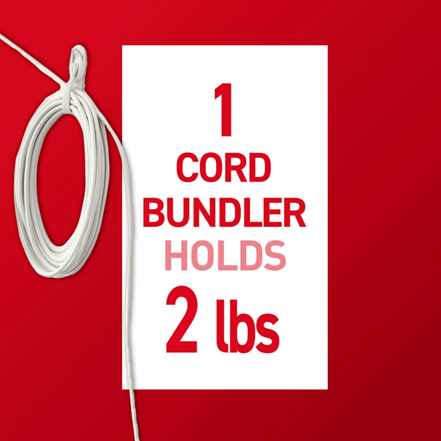 Command Cord Bundlers, Damage-Free Hanging Cord Organizer, No Tools Cord Bundler for Hanging Electrical Cables, 6 Gray Cord Bundlers and 12 Strips