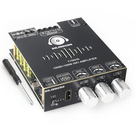 T100HS Power Amplifier Board Bluetooth5.2 TPA3221 Chip 2.0 Channel 100W×2,Audio Power Amplifier