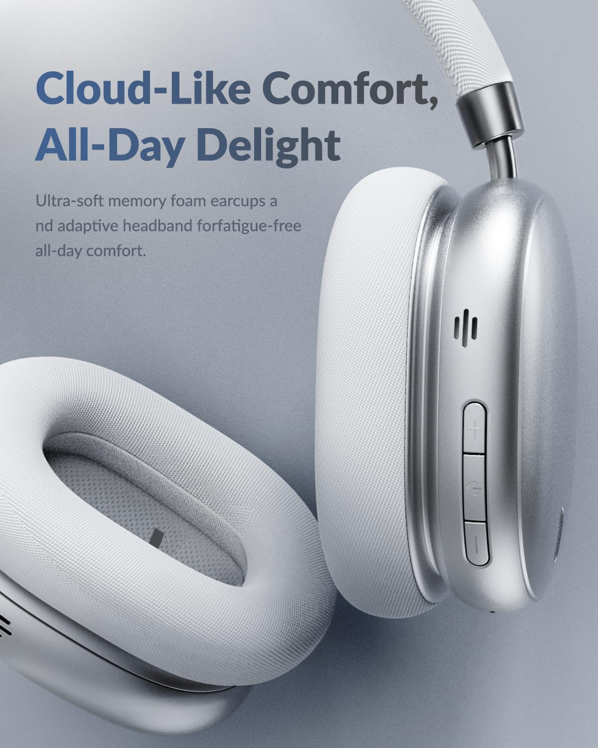 TONEMAY H5Max Active Noise Cancelling Headphones,Over Ear Headphones Wireless Bluetooth 6.0,130H Playtime,Lightweight,App Control,Hi-Res…