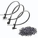 VIGOTIES 100 PCS 12" Mountable Cable Zip Ties with 100 Screws - 75lbs Heavy Duty Nylon Zip Ties with Screw Hole for Electrical, HVAC, Workshop, Indoor