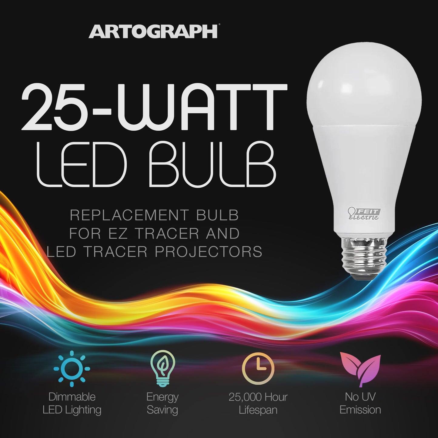 Artograph LED Bulb for EZ Tracer and LED Tracer Art Projector, 25 Watts, 3050 Lumens, Bulb Only