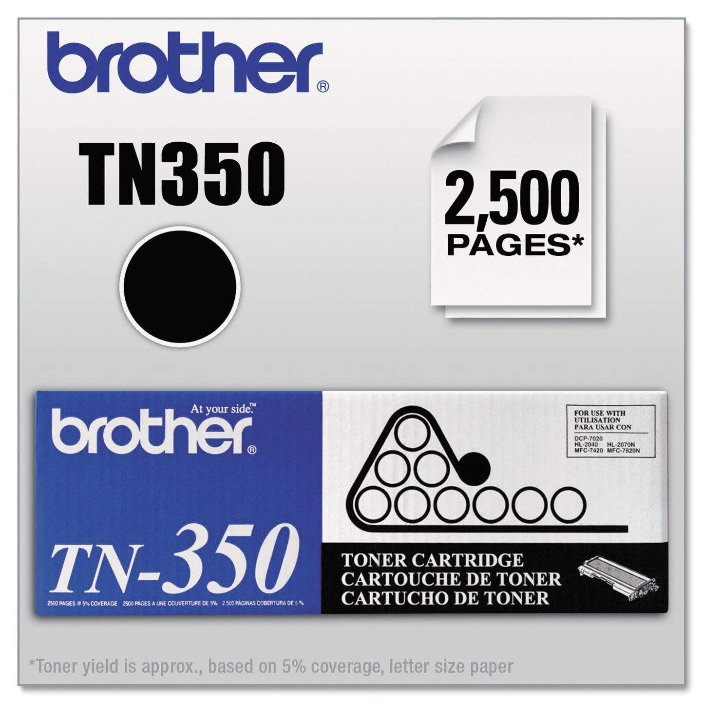 Generic Remanufactured Toner Cartridge Replacement for Brother TN350 ( Black )