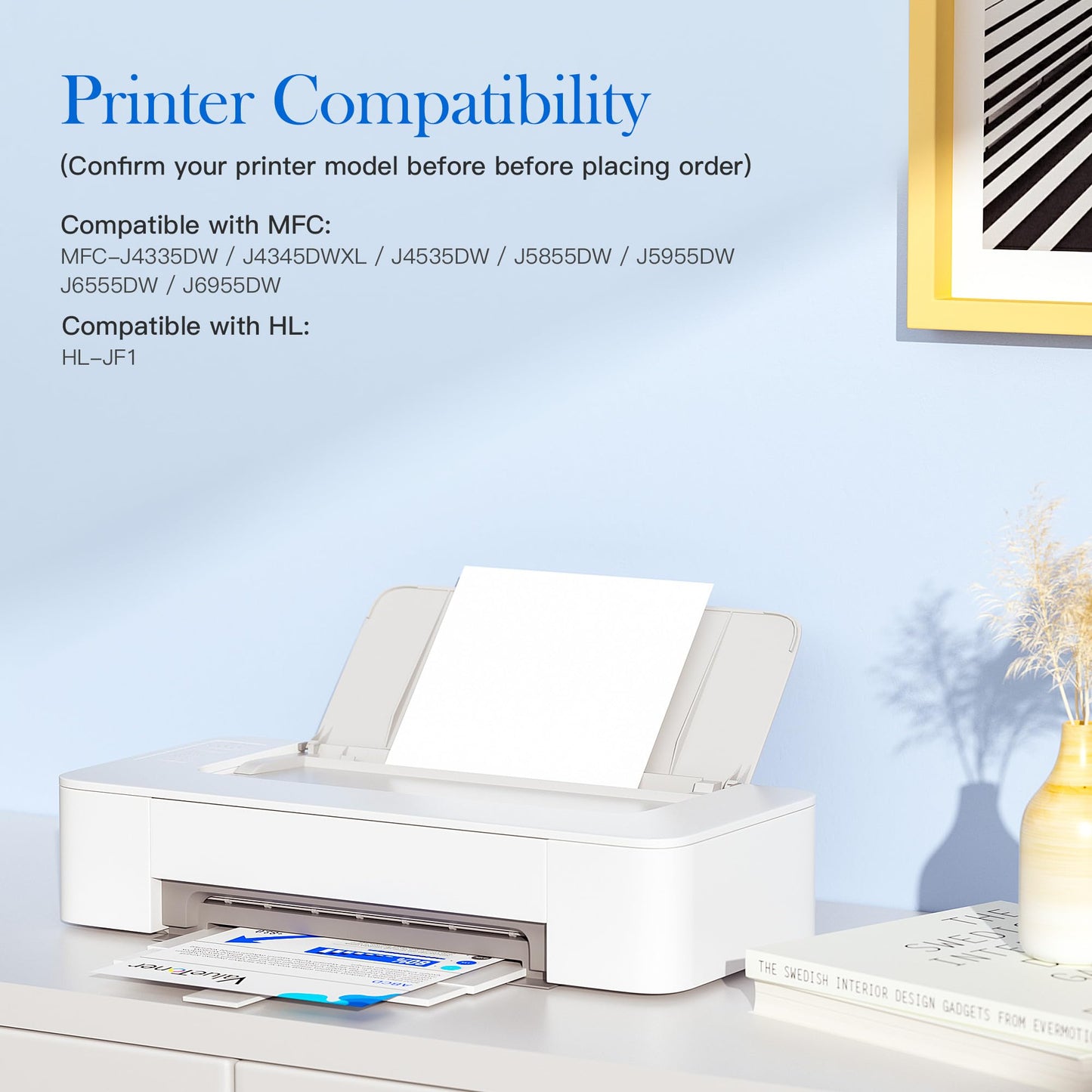 Valuetoner LC406XL LC406 XL Ink Cartridge for Brother Printer LC406 Ink Cartridges LC 406 XL High Yield use with MFC-J4535DW MFC-J4335DW MFC-J5855DW
