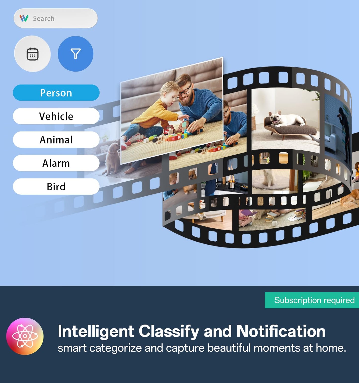 Indoor Security Camera - 5G&2.4G WiFi Cameras for Home Security Indoor 911 Alert, 2K 360°Pan/Tilt AI Motion Detection Nanny/Baby/Pet/Dog Camera