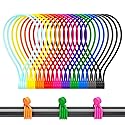 Magnetic Cable Ties Silicone 9 Inch Reusable Magnetic Twist Ties for Cord Cable Organizer and Bundling, Can Be Use in Home Office School Outdoor (10