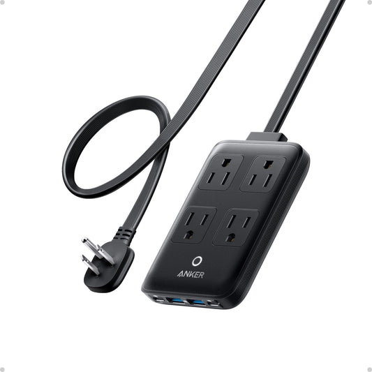 Anker Charging Station, 20W Max 8-in-1 USB-C Power Strip for iPhone 15/14 and MacBook Air/Pro, 5 ft Thin Cord with 4 AC, 2 USB-A, and 2 USB-C Ports
