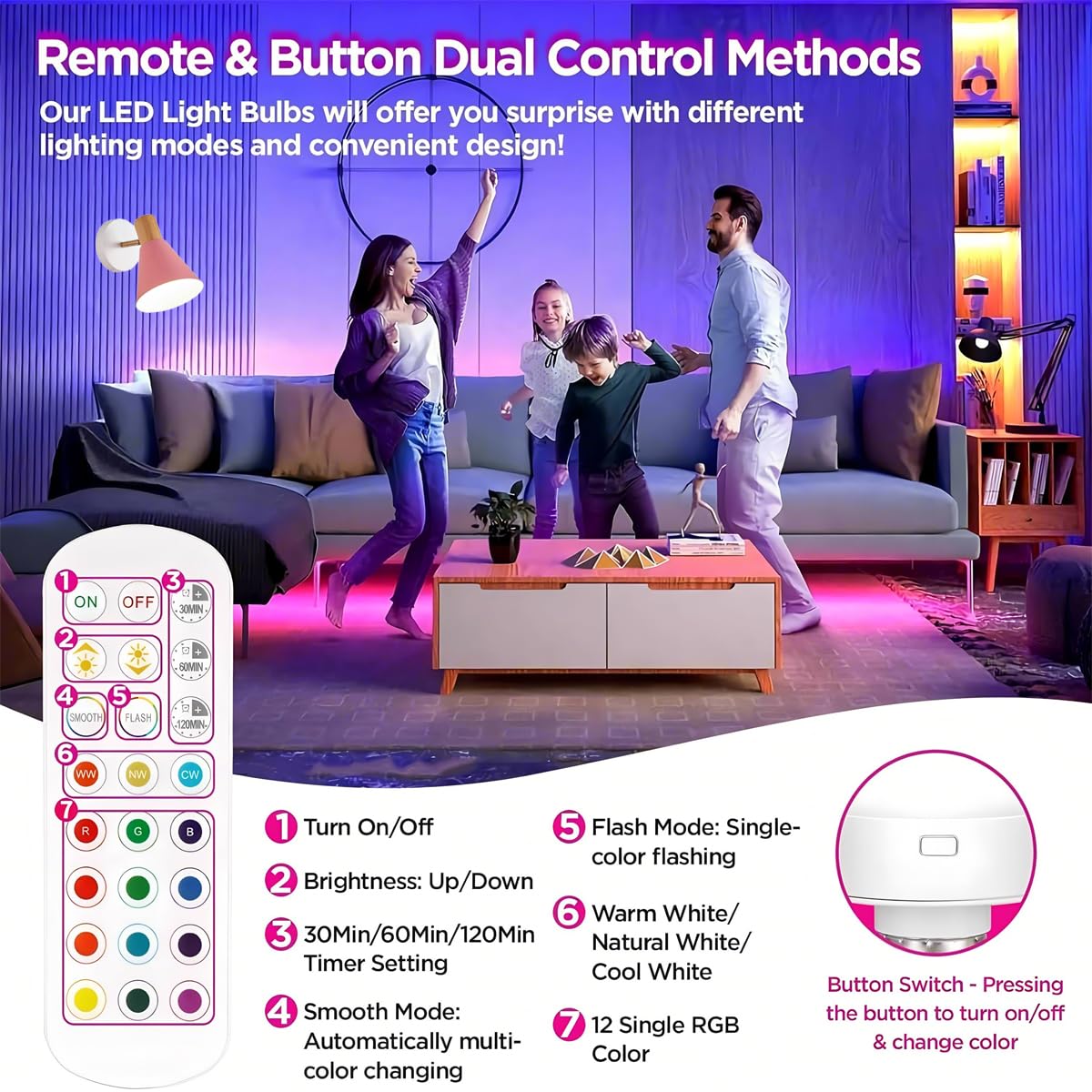 Vechoicy Battery Operated Wall Sconces Lighting Set of 2, Adjustable Wireless Wall Lamp, Cordless Wall Lighting with Remote and Dimmable Rechargeable