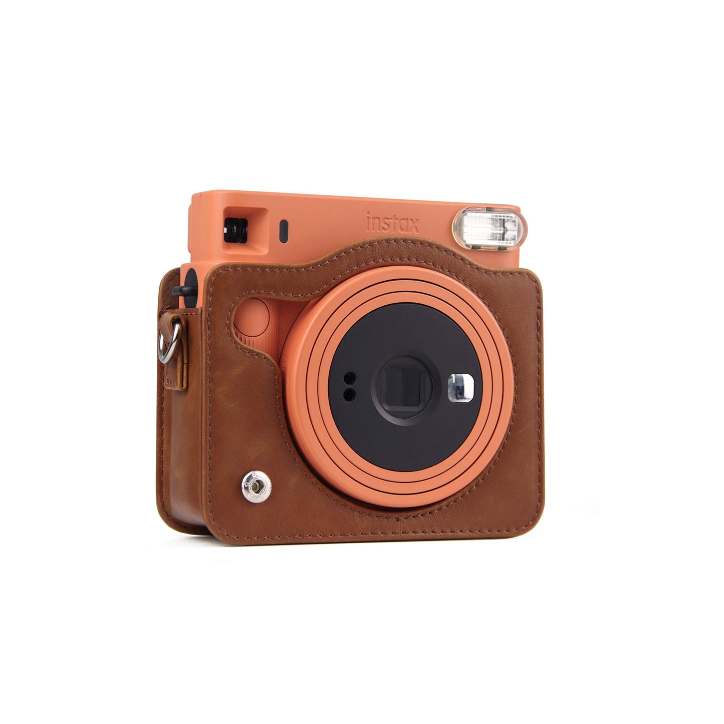 Epicgadget Case for Fujifilm Instax Square SQ1 Camera, PU Leather Compact Case Bag with Adjustable Shoulder Strap for Fuji Film instax SQ1 (Brown)