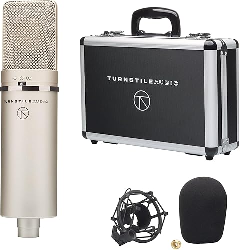 Turnstile Audio Concourse Series TAC1100 Multi-Pattern Cardioid Condenser Microphone, Large Diaphragm for Vocal Recording, Podcasting, and Streaming