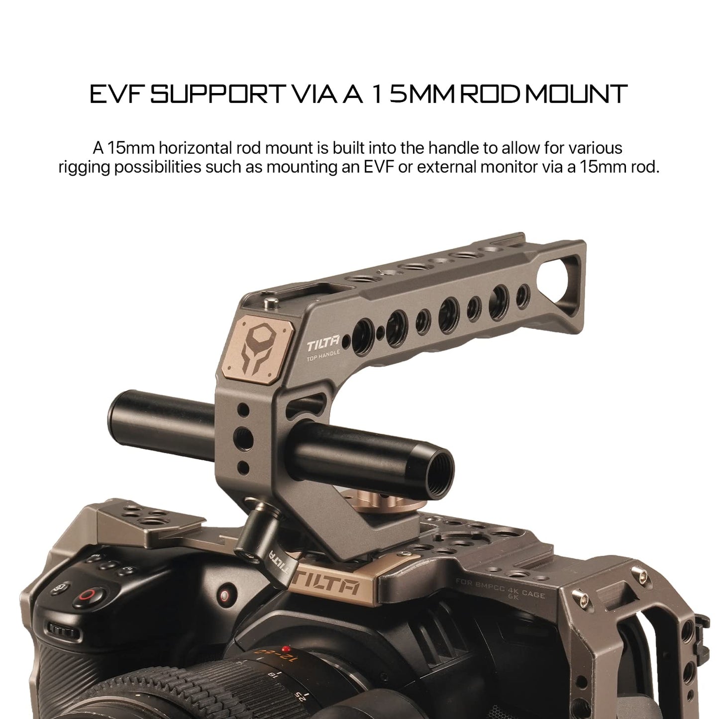 Tilta Quick Release Top Handle - (for BMPCC 4K/6K and Most DSLR/mirrorless Cameras) (Tilta Gray)