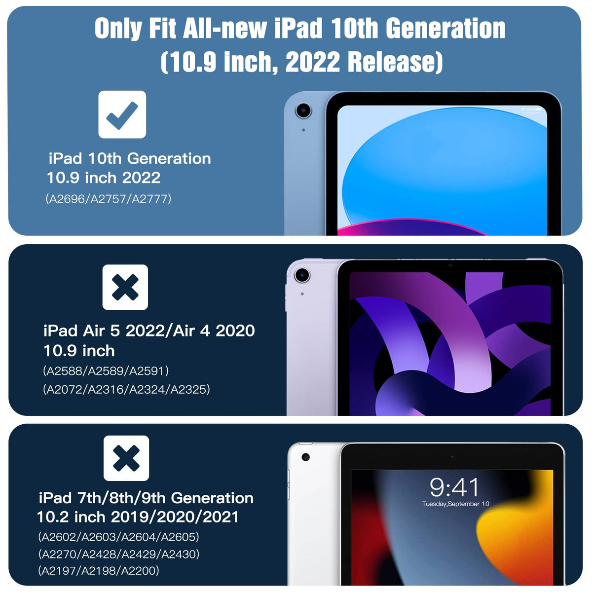 TiMOVO Clear Case for iPad A16 11th Gen 11"/10th Gen 10.9", Clear