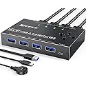 USB 3.0 Switch Selector 4 Port,MLEEDA KVM Switcher 4 Computers Sharing 4 USB Devices,USB Peripheral Switcher for Keyboard Mouse Printer Scanner,with