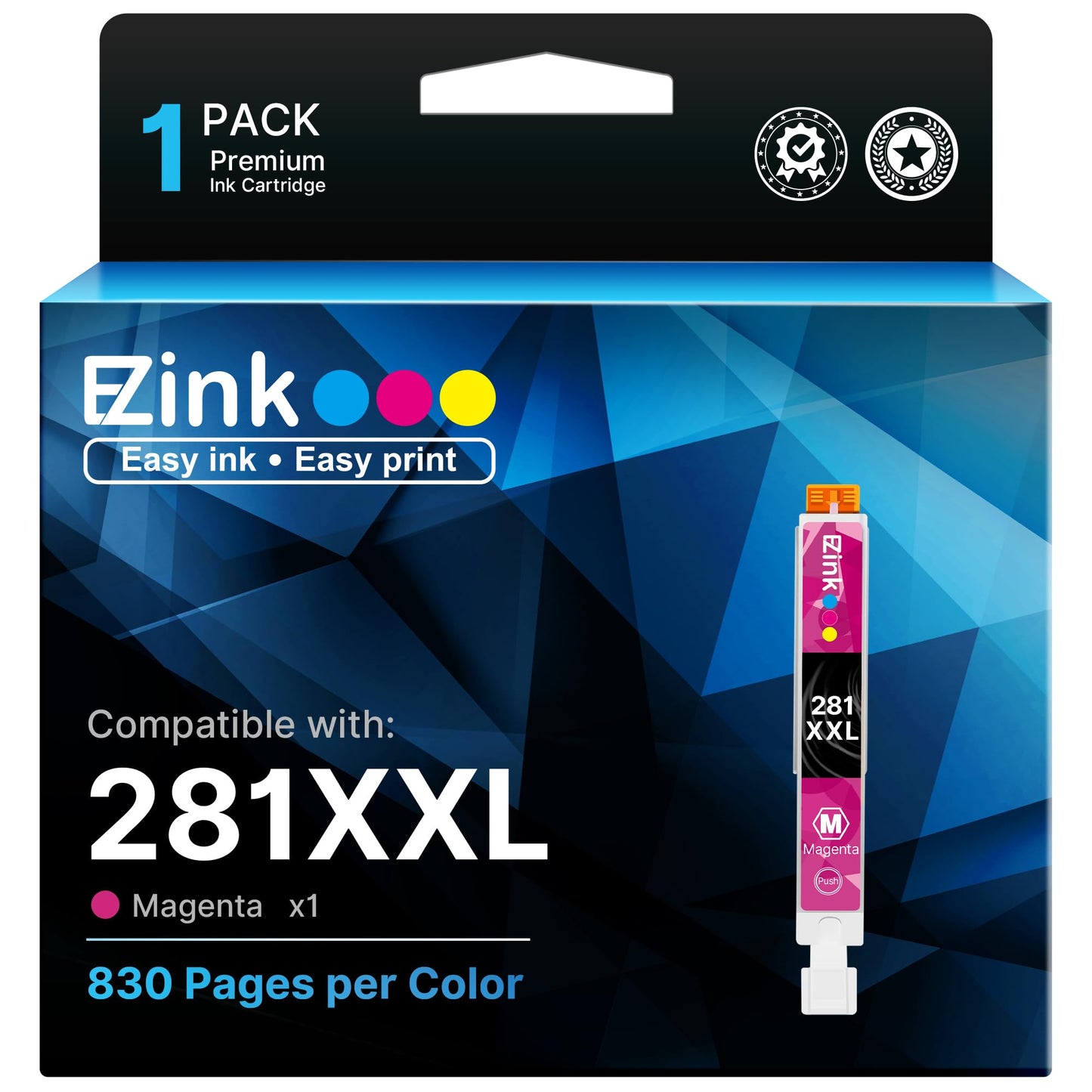 E-Z Ink Compatible Ink Cartridge Replacement for Canon 281XXL CLI-281XXL to use with TR8620a TR8620 TS702a TS9520 TS9521C TR8520 TS6220 TS6320 TS8220