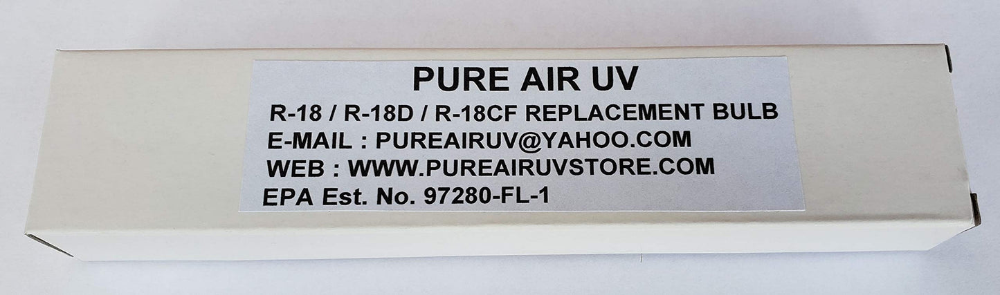 PureAirUV Original TUV PL-S 9W 2 Pin UV-C Germicidal Bulb Replacement for R-18/R-18D/R-18CF