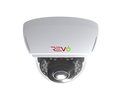 REVO America Aero 5 Megapixel Vari-Focal Lens Indoor/Outdoor IR Vandal Dome Camera with 60 Siamese Cable, Model Number: RACVDJ2812-3