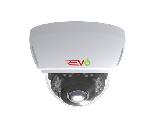 REVO America Aero 5 Megapixel Vari-Focal Lens Indoor/Outdoor IR Vandal Dome Camera with 60 Siamese Cable, Model Number: RACVDJ2812-3