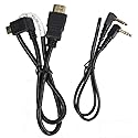 ALZO DSLR Audio and Video Right Angle Short Cord Cables Kit White, Compatible with HDMI