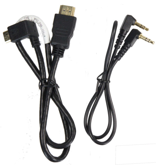 ALZO DSLR Audio and Video Right Angle Short Cord Cables Kit White for Canon, Compatible with HDMI
