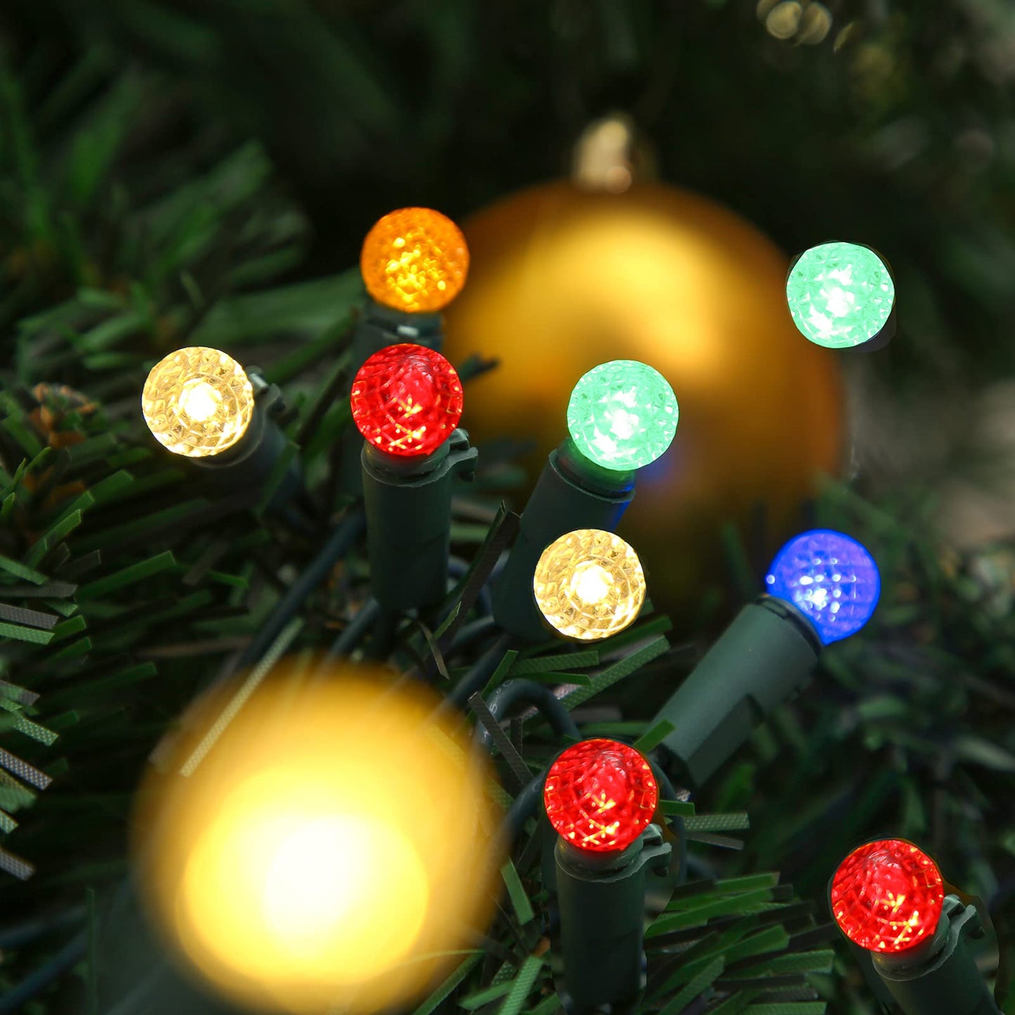 18.6Ft 50 LED Colorful Mini Globe String Lights G12 Ball Christmas Tree Lights for Small Tree Crafts Garden Fence Holiday Indoor and Outdoor