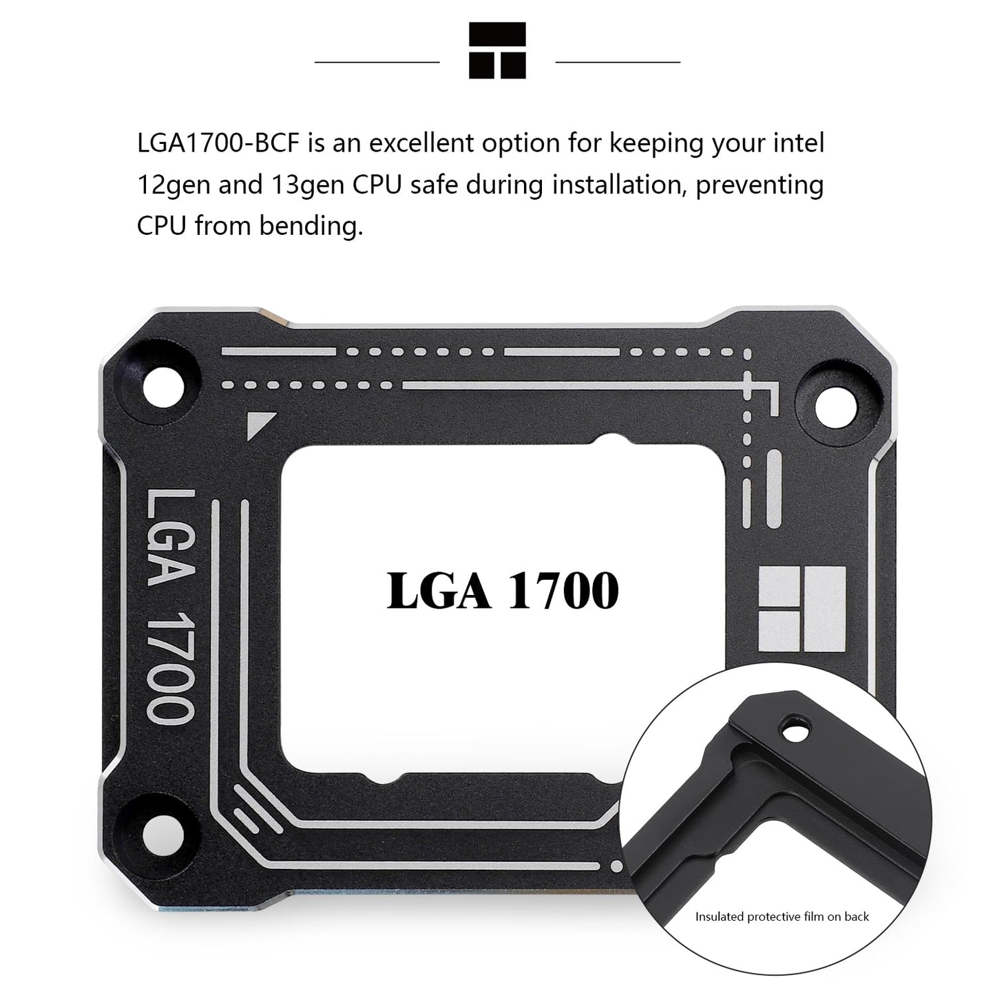 Thermalright LGA1700-BCF Black 12/13/14th CPU Straightening Anti-Bend Bracket, Bendy Platen, Intel 13/14th Gen CPU Fixing Fastener, Intel 12th Gen CPU