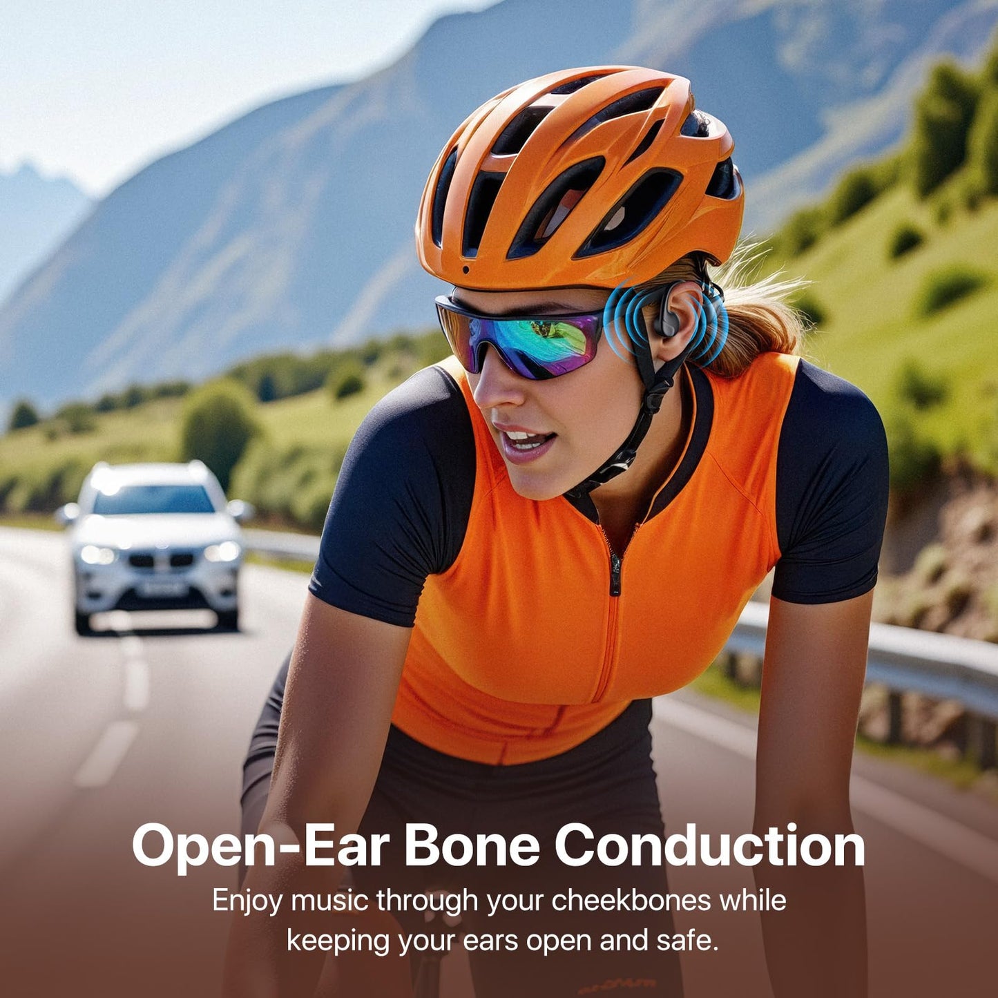 CPTEA Bone Conduction Headphones, Open Ear, Bluetooth V6.0, IPX5, Sweat Resistant,10Hrs Playtime, Comfortable Fit Sports Wireless Earbuds…