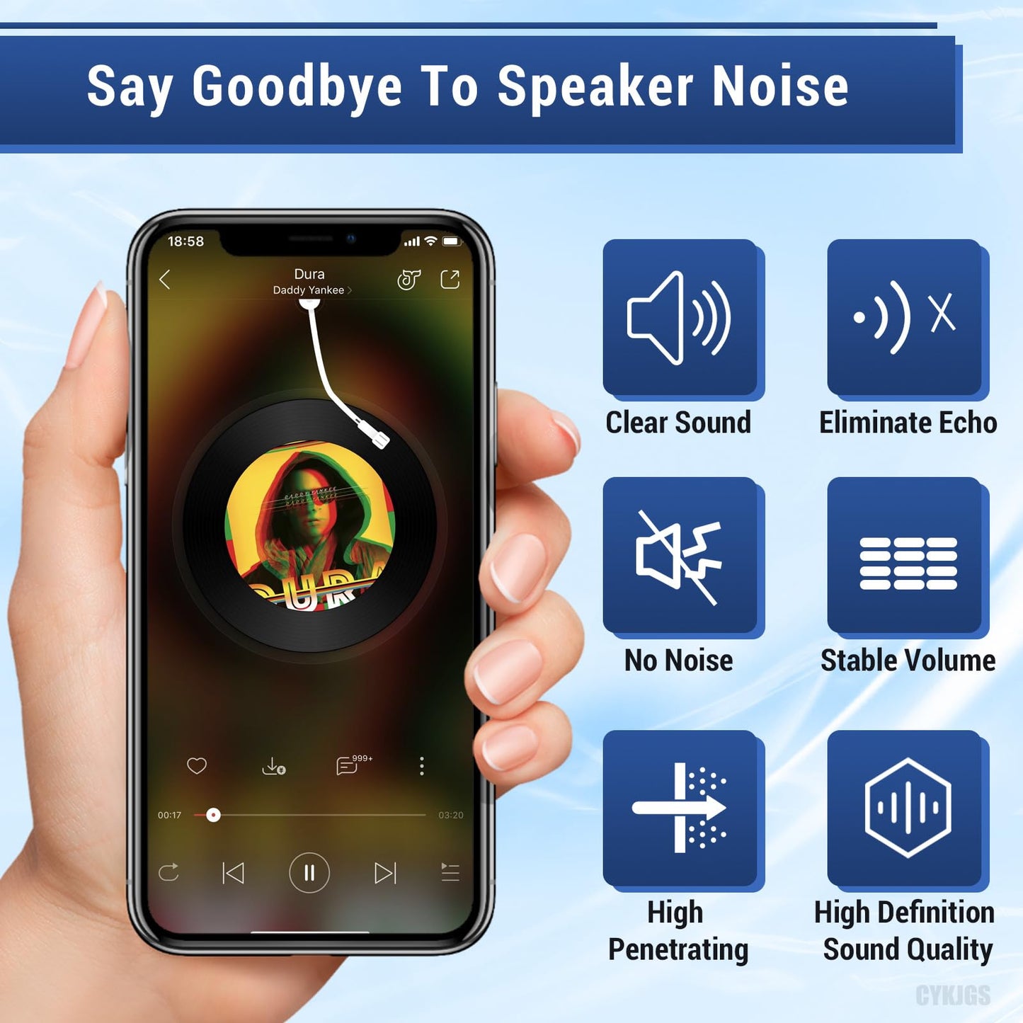 CYKJGS for iPhone 11 Pro Loud Speaker Ringer Buzzer Replacement OEM with Complete Repair Tool Kit Assembly Loudspeaker Audio Performance Sound
